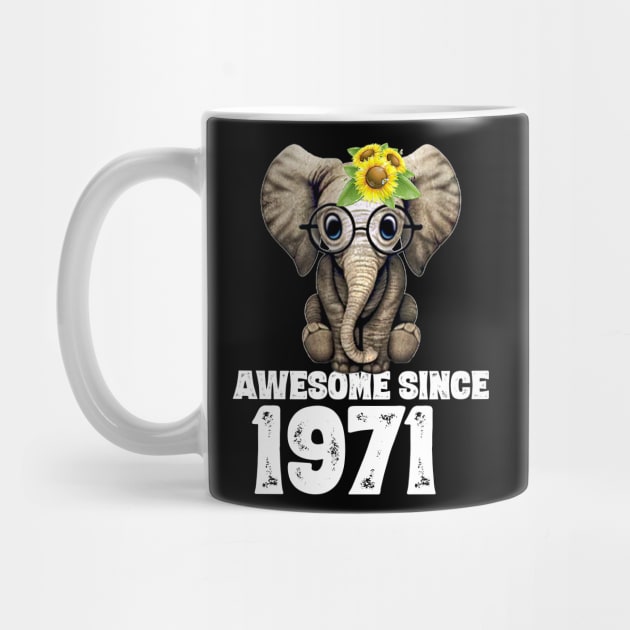 Awesome since 1971 49 Years Old Bday Gift 49th Birthday by DoorTees